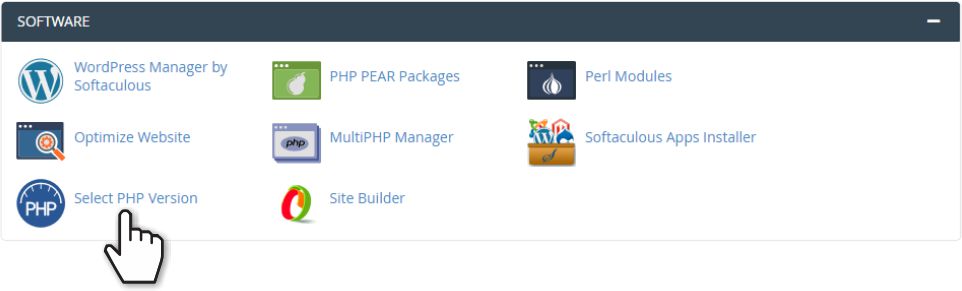 Select PHP Version in cPanel