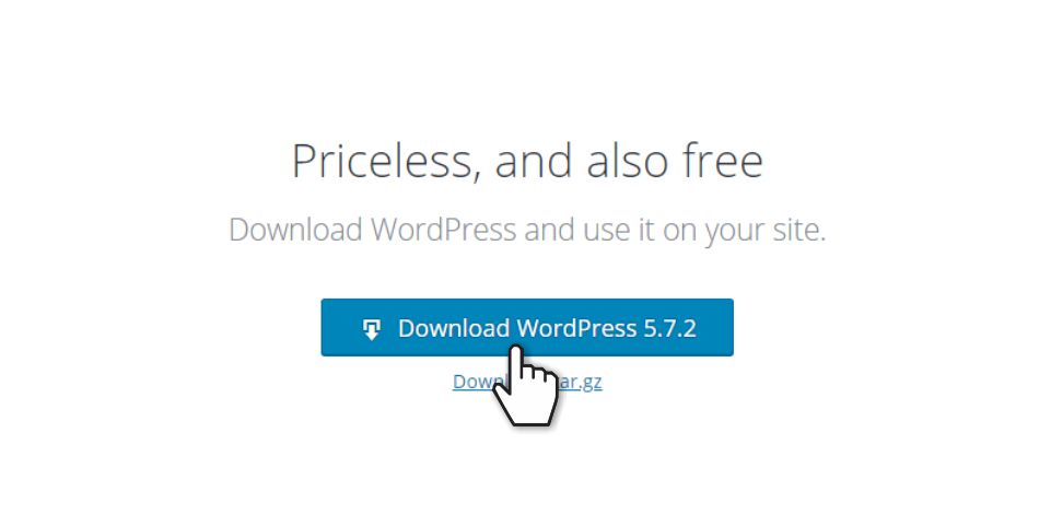 Download the latest version WordPress