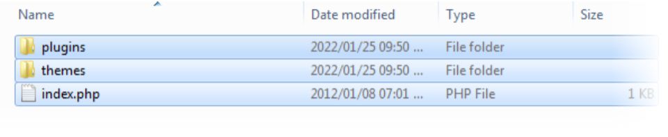 Copy the contents of wp-content folder.