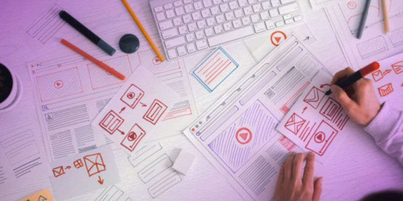 website content wireframe