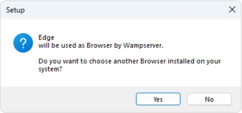 Selecting the default browser to be used by WampServer