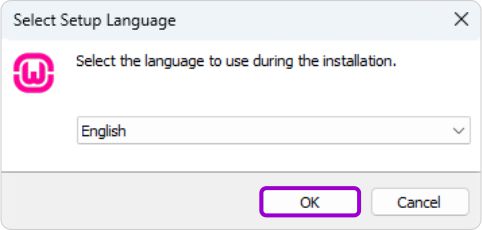 WampServer installation language selection