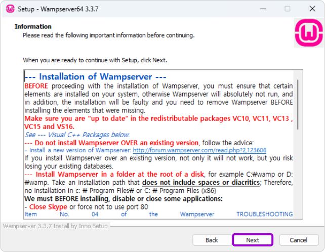 WampServer system requirements