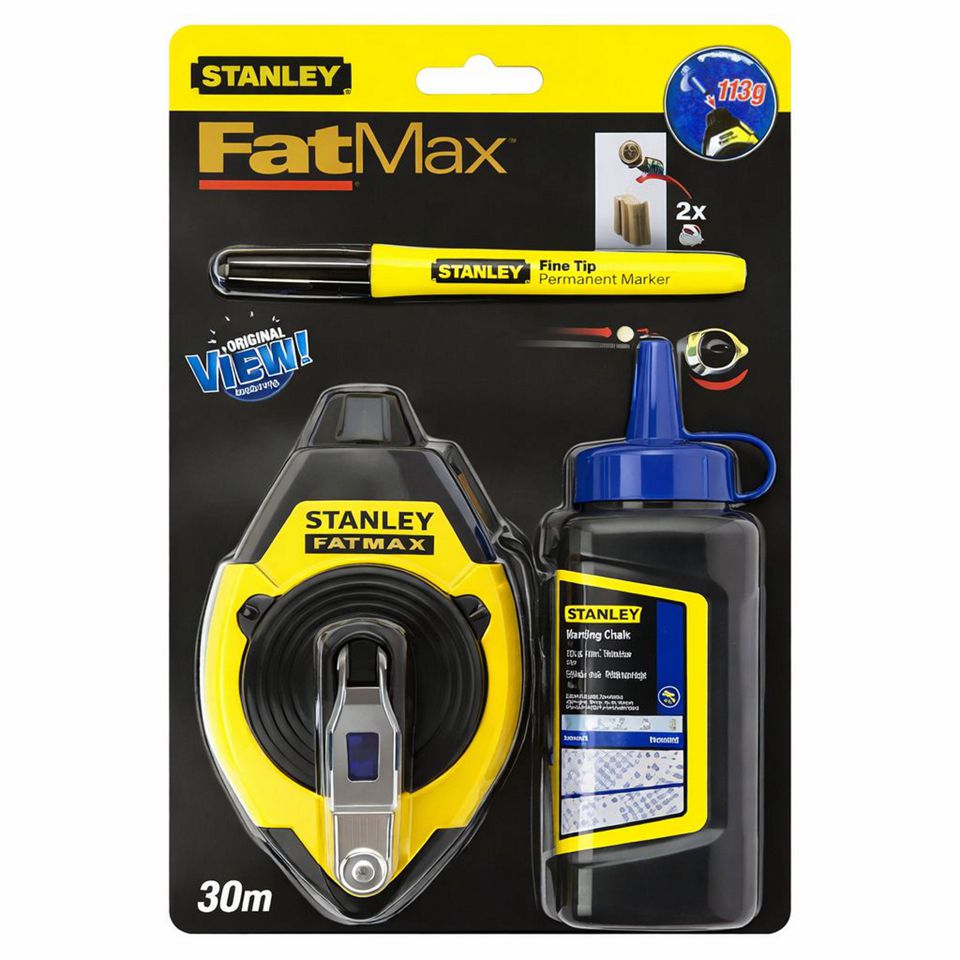 Stanley chalk reel, powder and pen set