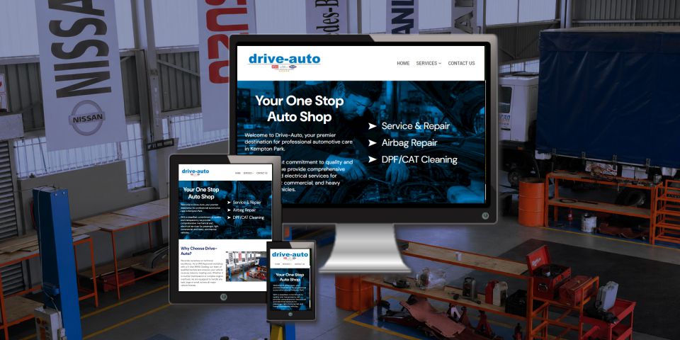 Drive-Auto website responsive screens
